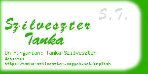 szilveszter tanka business card